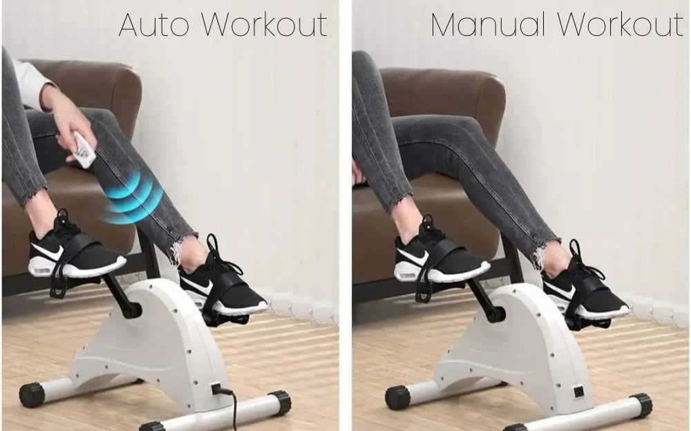 Tousains mini electric exercise bike with 2 modes of workout for home use