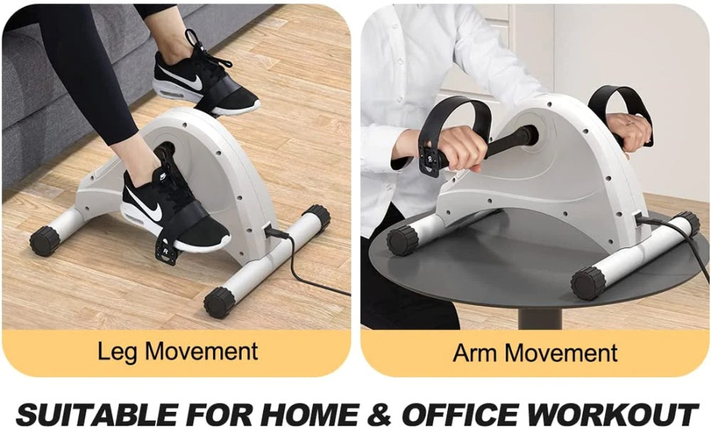 enjoy leg and arm movement with Tousains mini exercise bike under desk