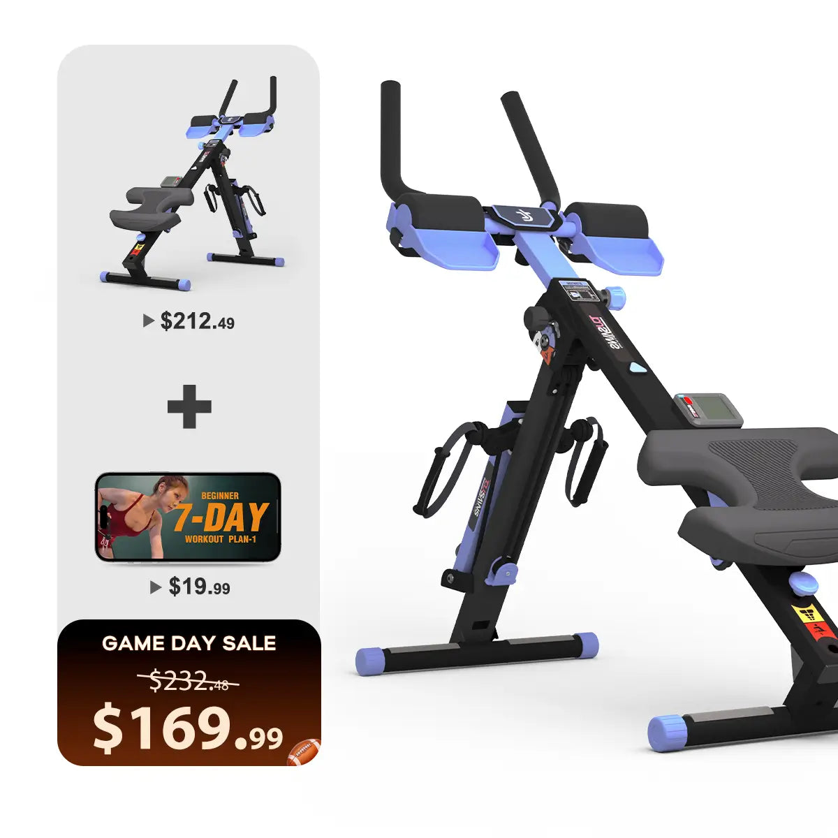 Tousains 3 in 1 Rowing Machine Compact for Home