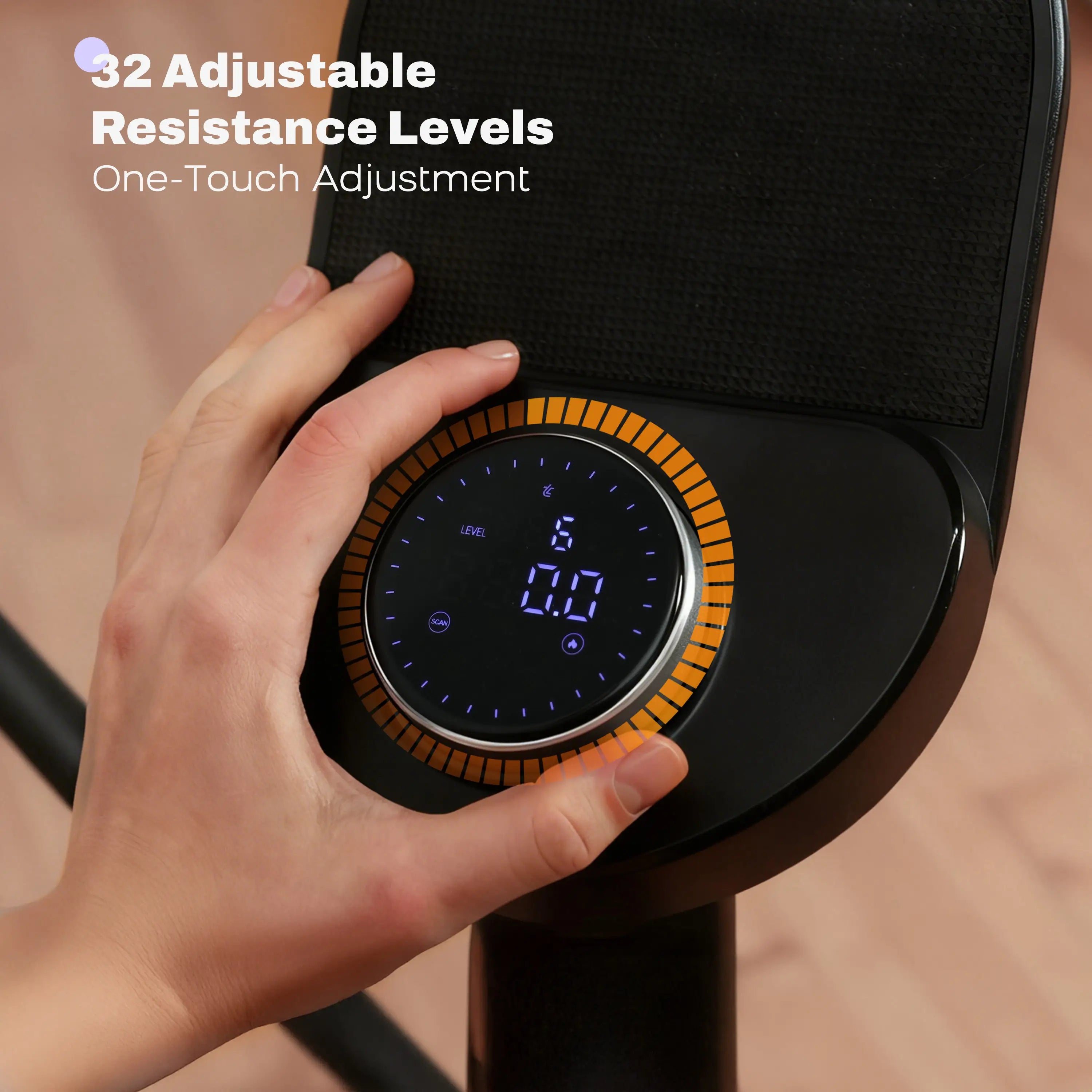 Tousains compact elliptical machine with 32 levels of magnetic resistance