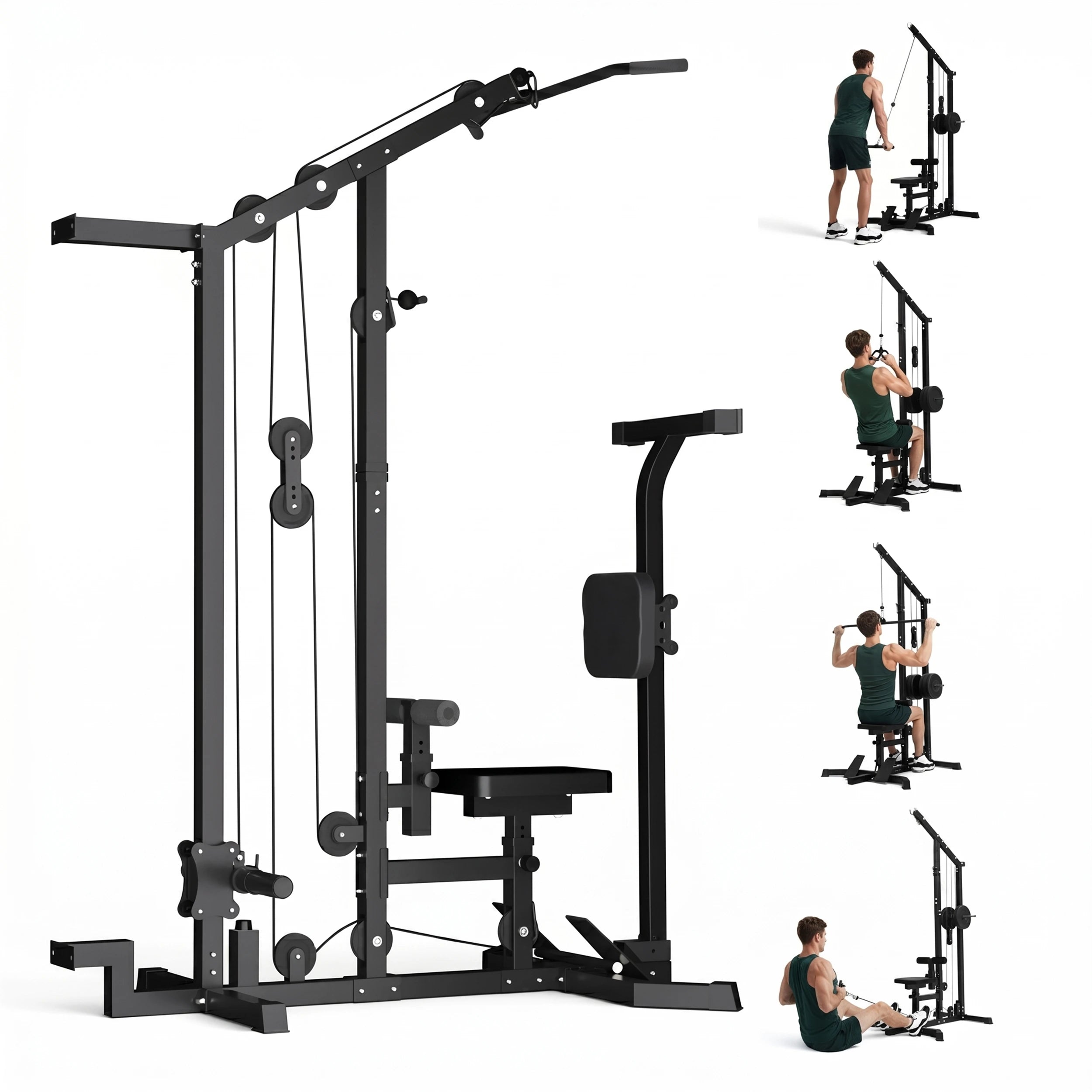 TOUSAINS LAT pull down low row machine for upper body workout