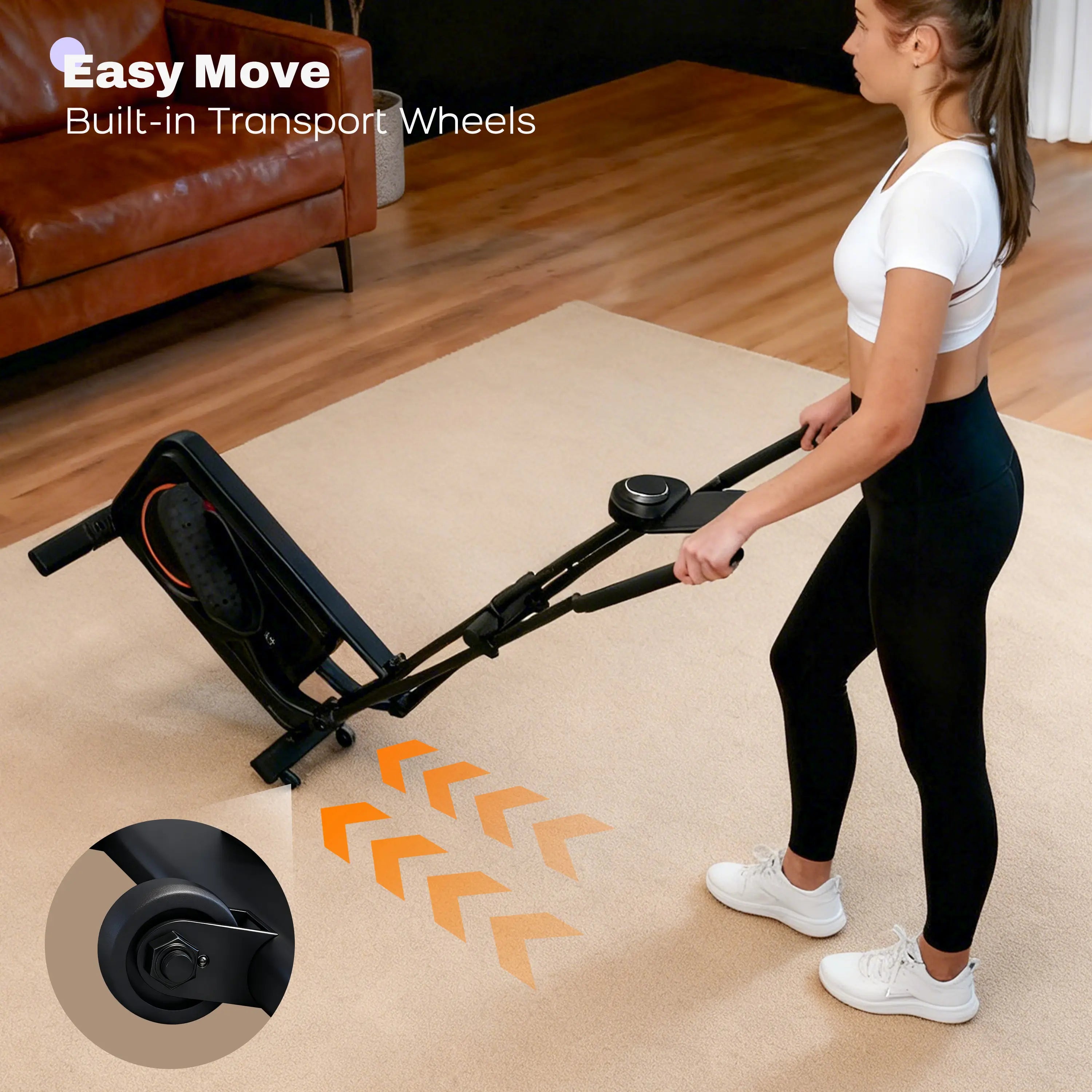 Tousains ET3 compact elliptical machine easy to move