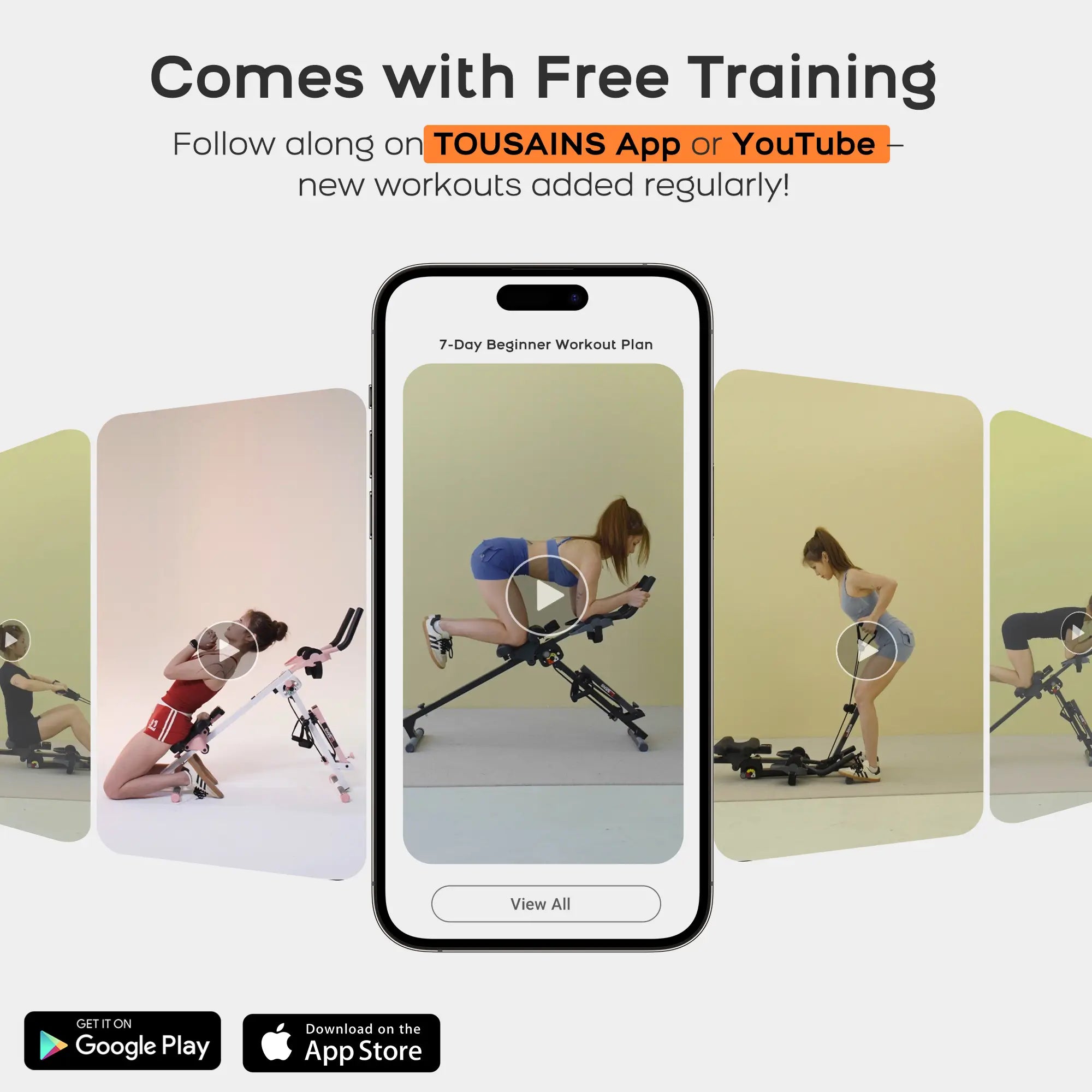 Tousains 3 in 1 Rowing Machine Compact for Home