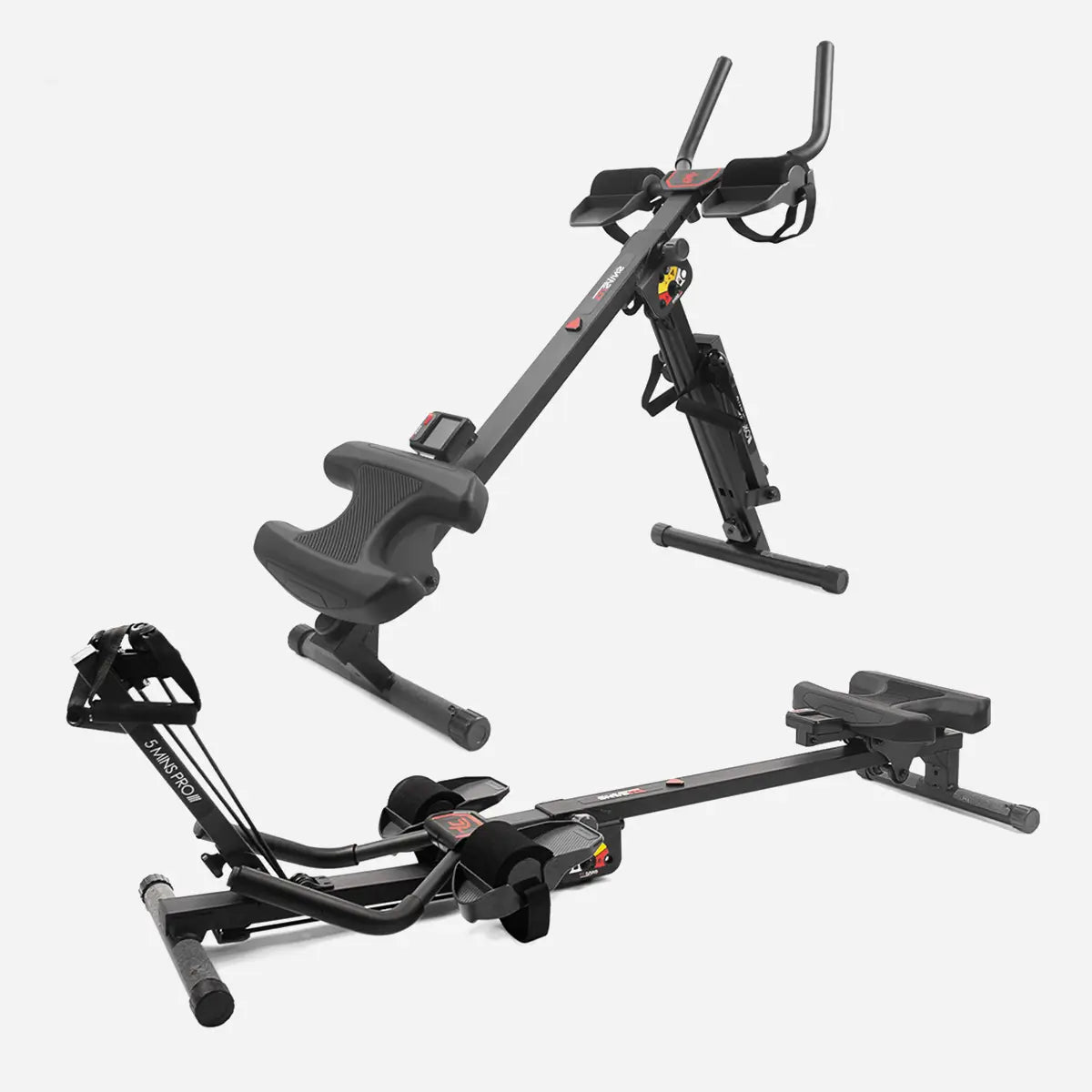 Tousains 3 in 1 rowing machine in black compact for home use