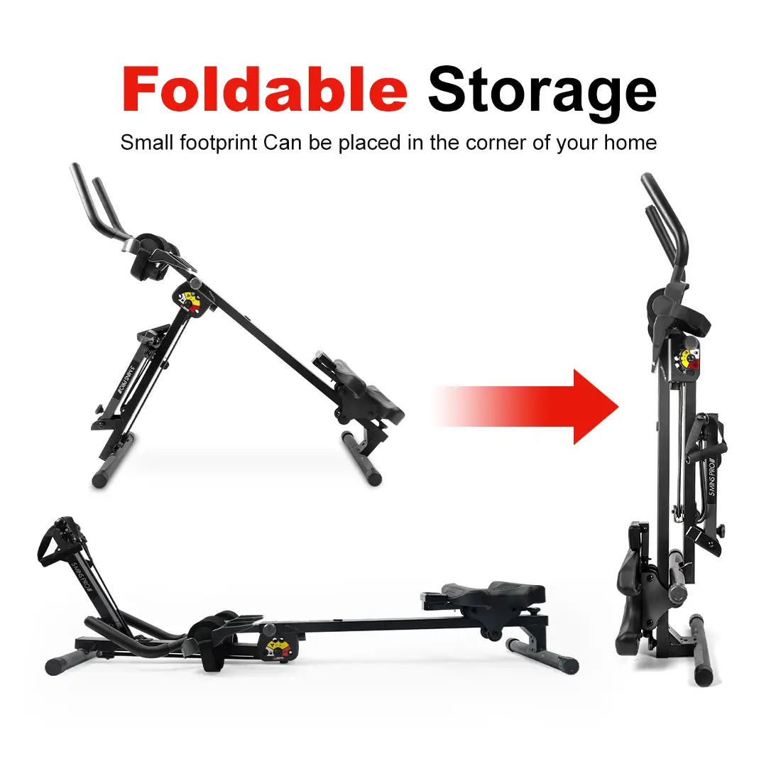 Tousains 3 in 1 rowing machine with foldable design