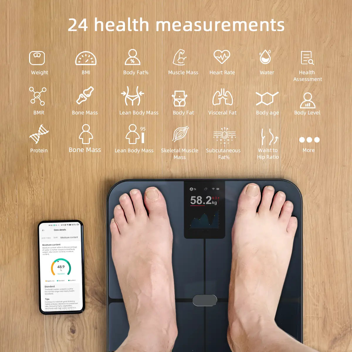 Tousains smart scale M1 with 24 health measurements