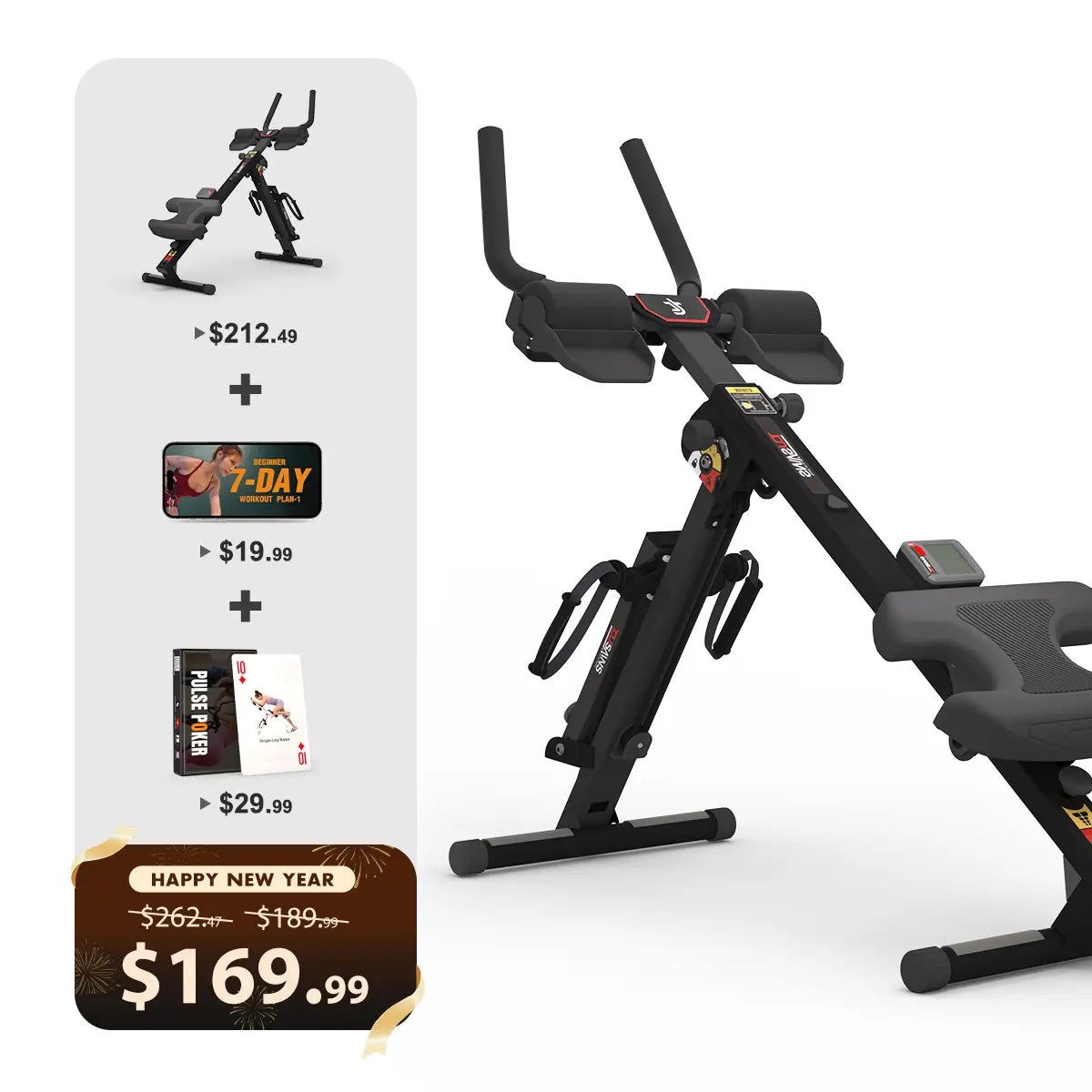 Tousains 3 in 1 Rowing Machine Compact for Home