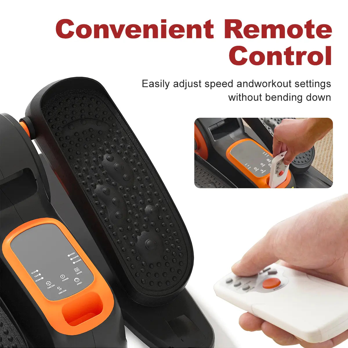 Tousains electric elliptical machine is designed with remote control