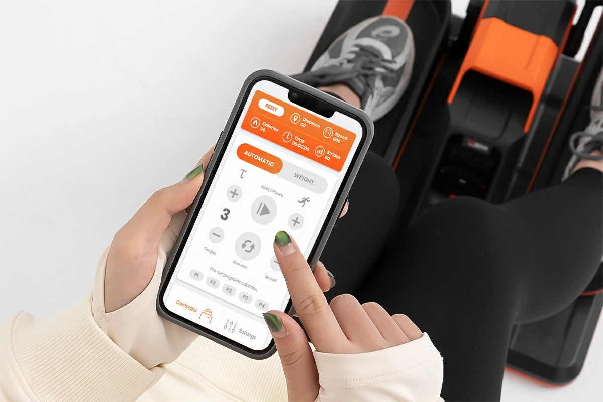 Tousains mini elliptical machine with app control