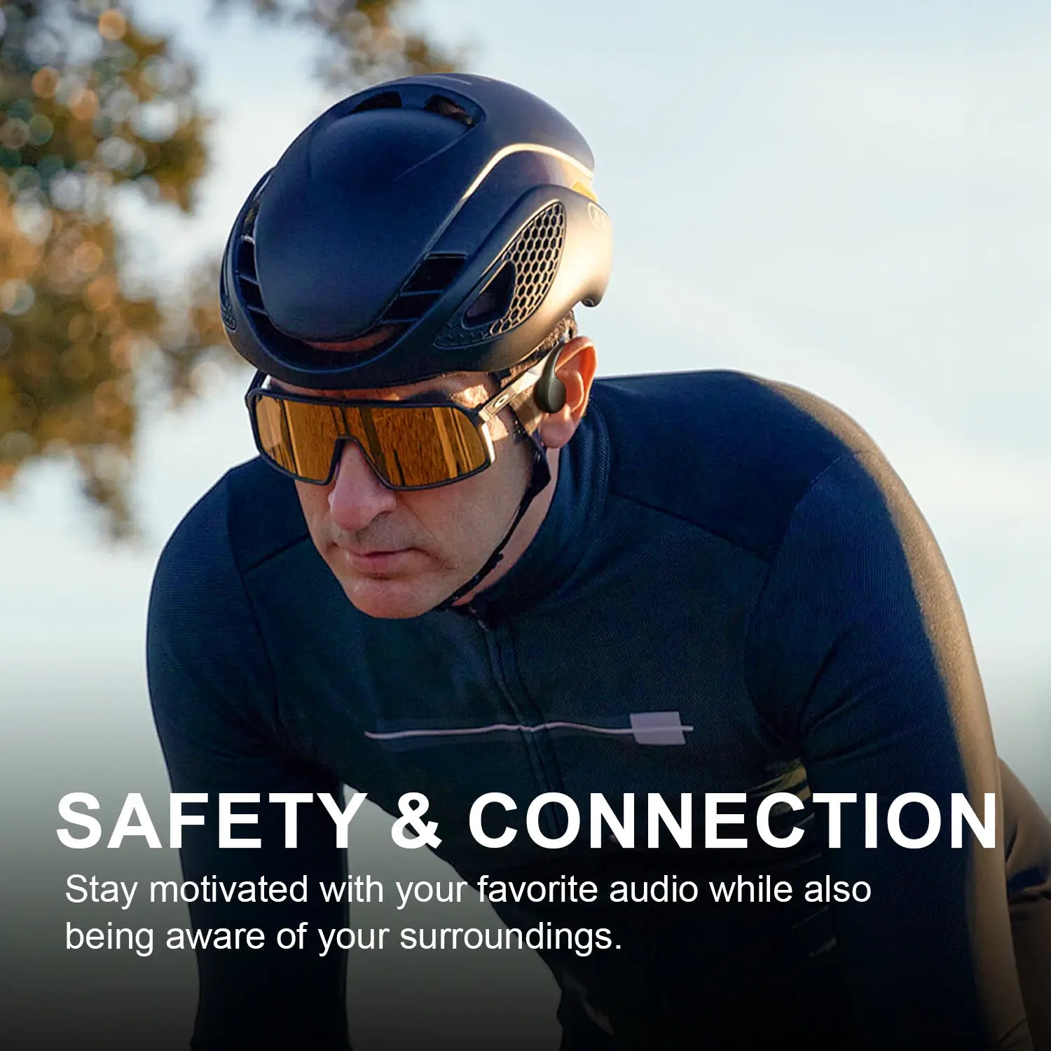Tousains bone conduction headphones for bike-riding