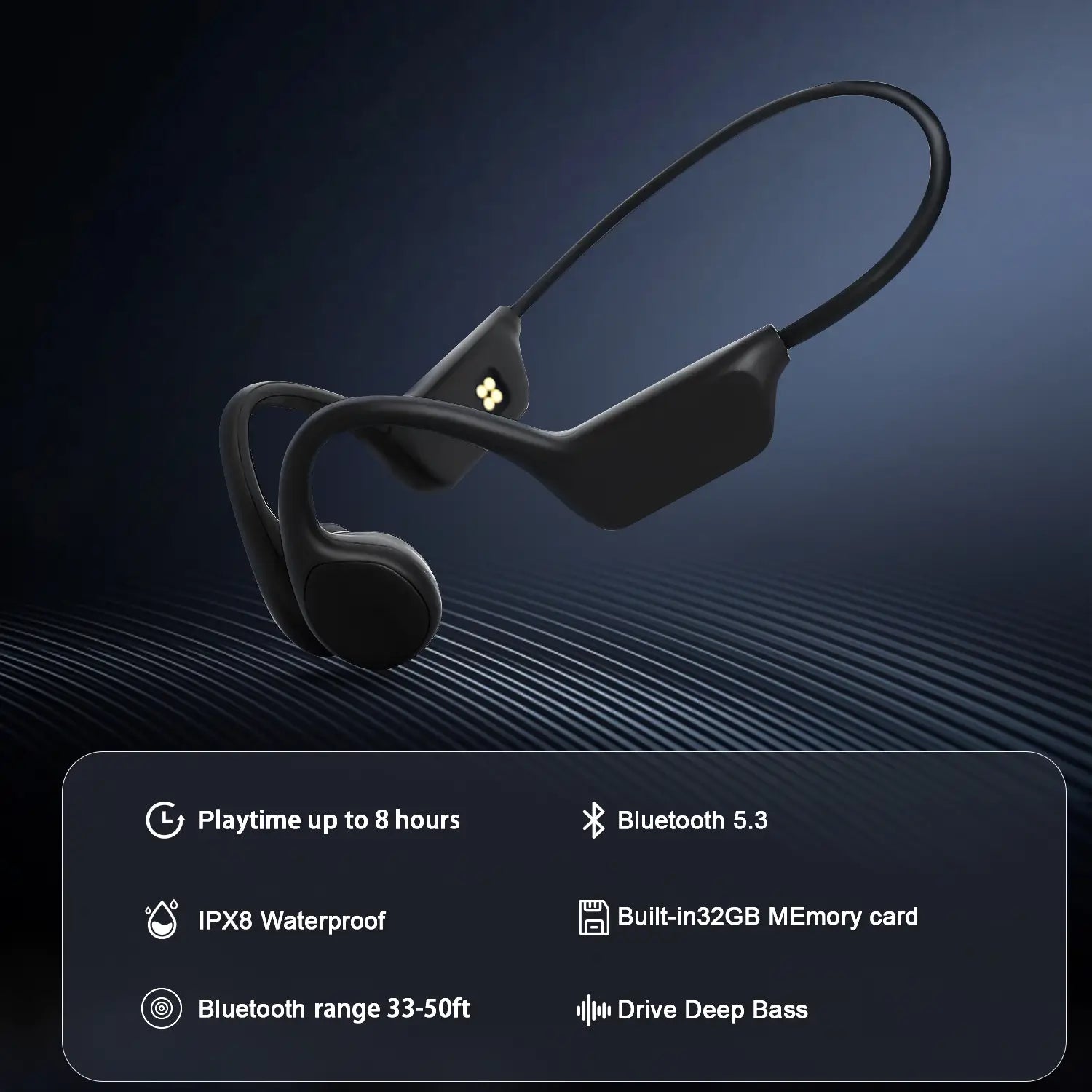 Tousains bone conduction headphones with various functions