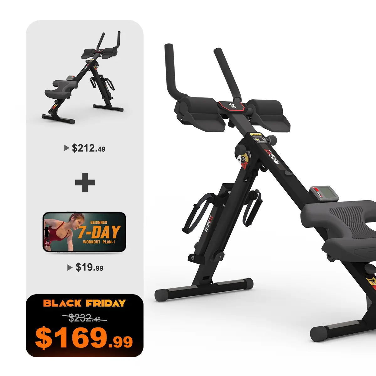 Tousains 3 in 1 Rowing Machine Compact for Home