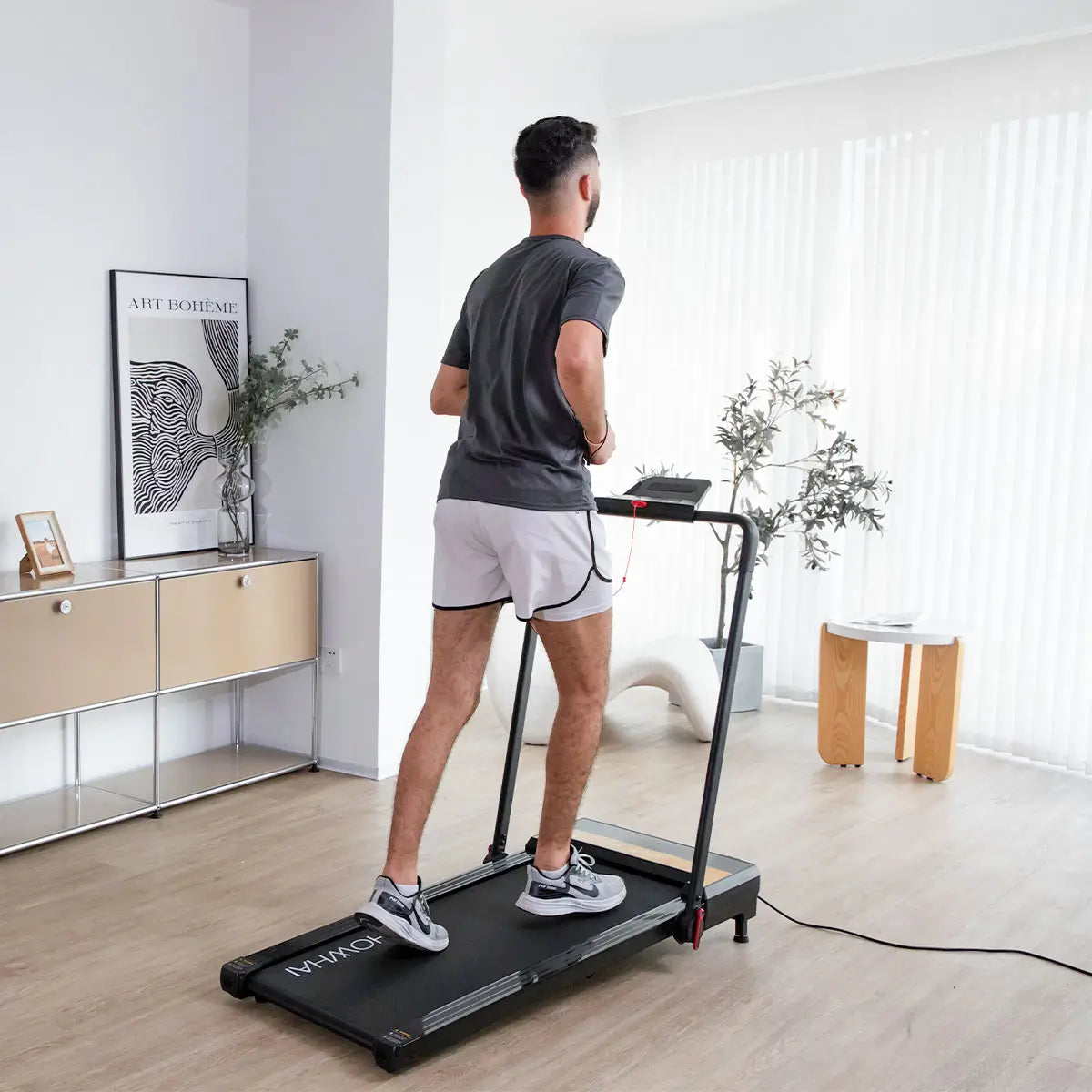 Using Tousains 2 in 1 incline treadmill at home