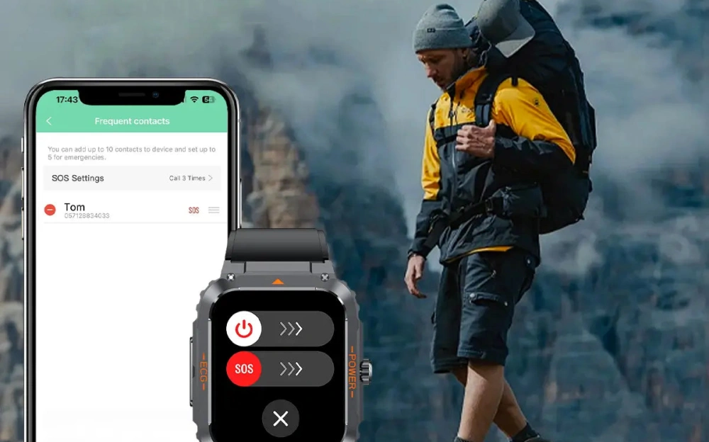 smart wrist watch for men supports your outdoor sports