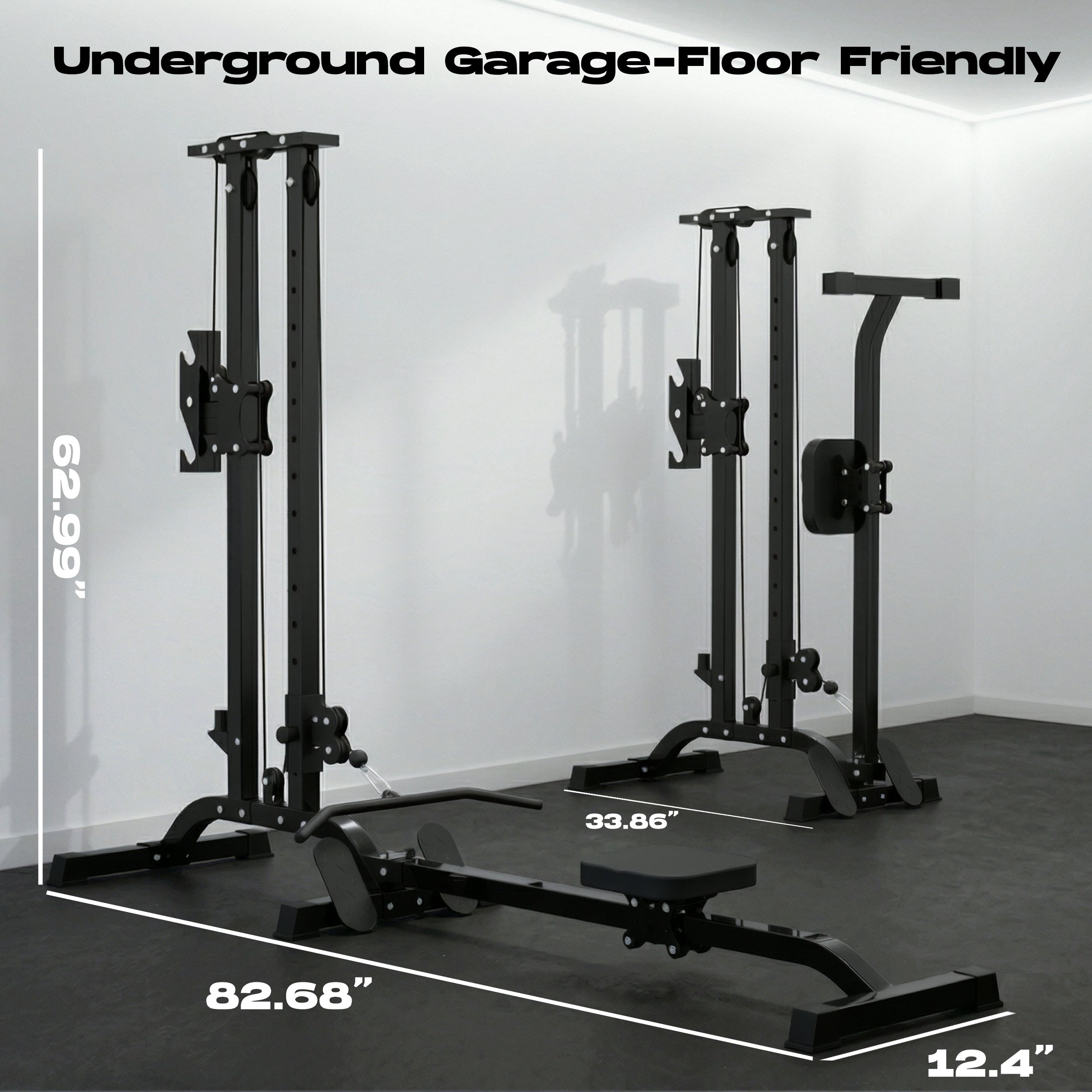 Tousains cable machine CR63 foldable to fit small space and low-ceiling basement