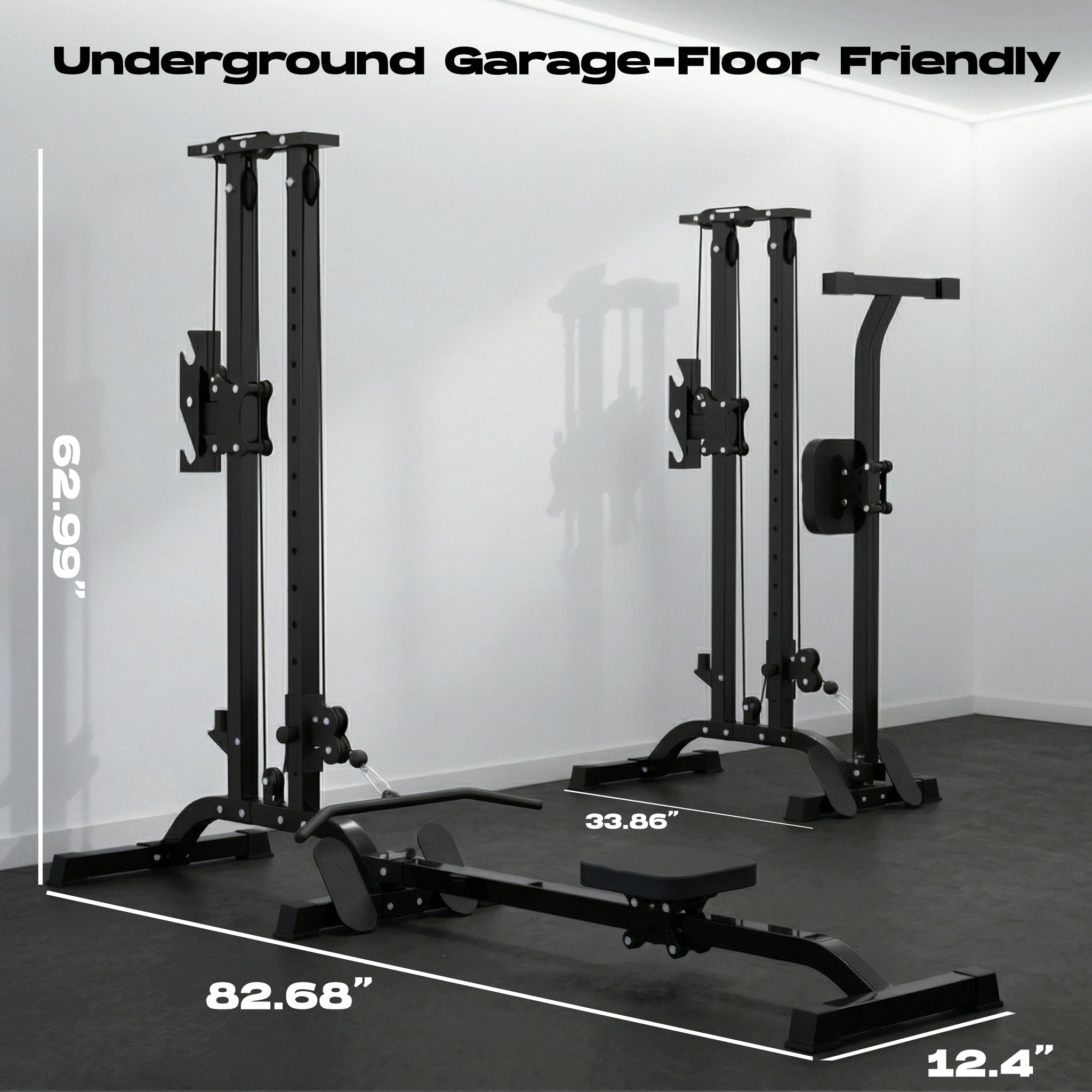 Tousains cable machine CR63 foldable to fit small space and low-ceiling basement