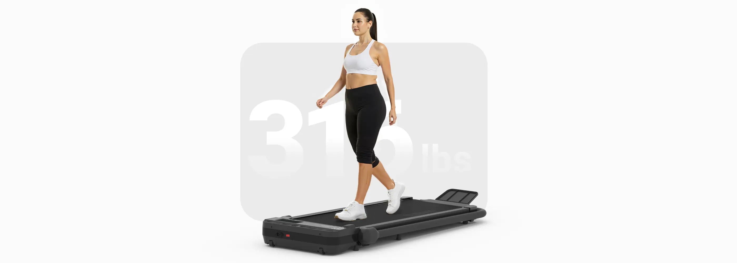 The Tousains foldable treadmill with incline supports up to 316lbs