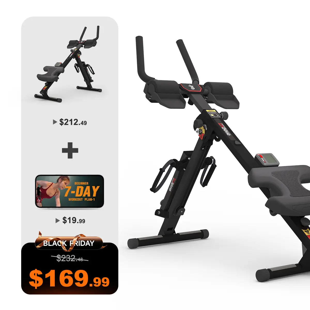 Tousains 3 in 1 Rowing Machine Compact for Home