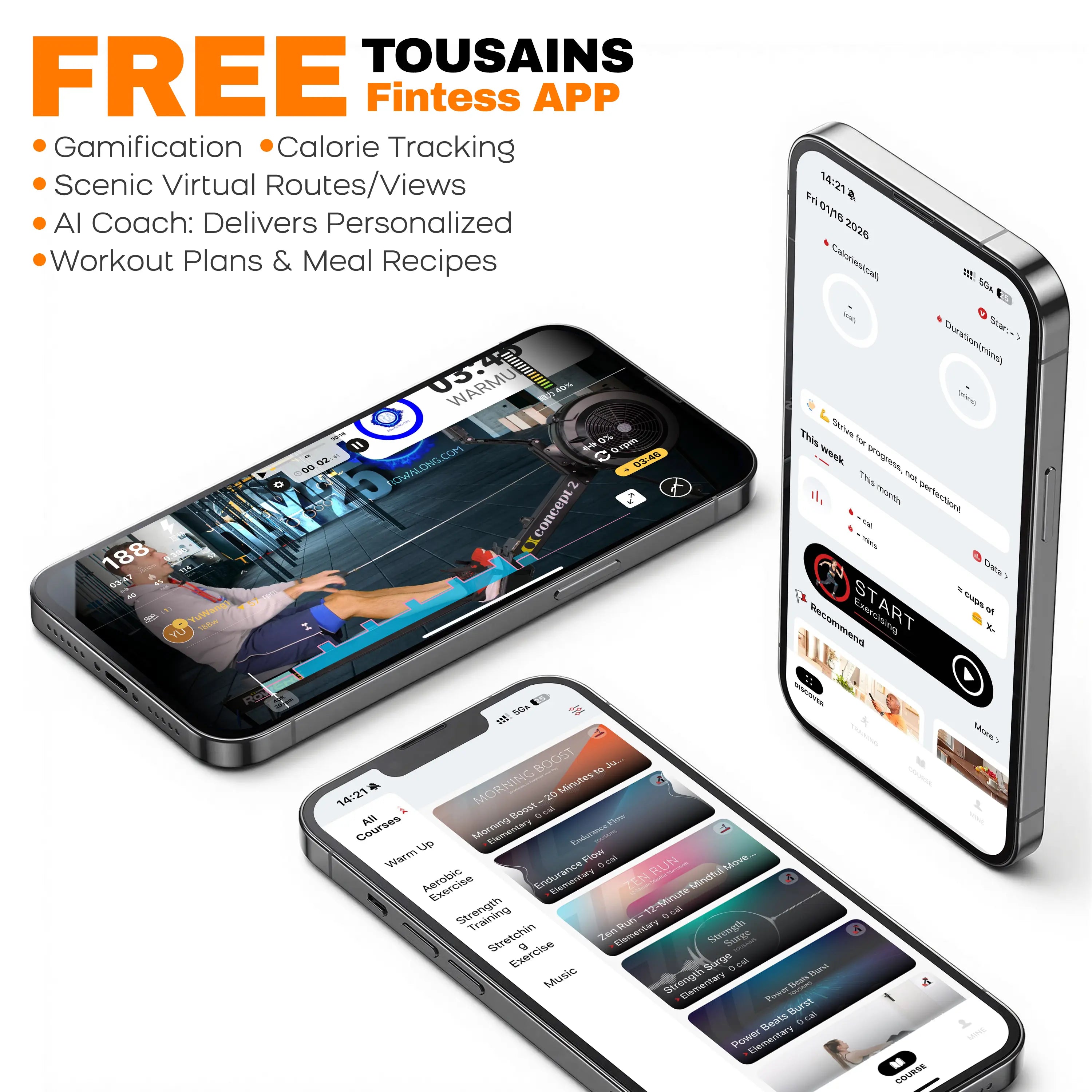 Tousains home elliptical ET3 with Tousains app connection