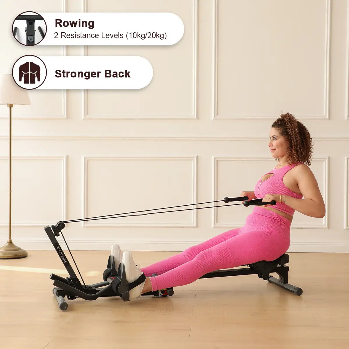 Tousains 3 in 1 Rowing Machine Compact for Home