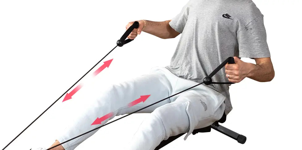 Tousains 3 in 1 rowing machine with 2 strings design