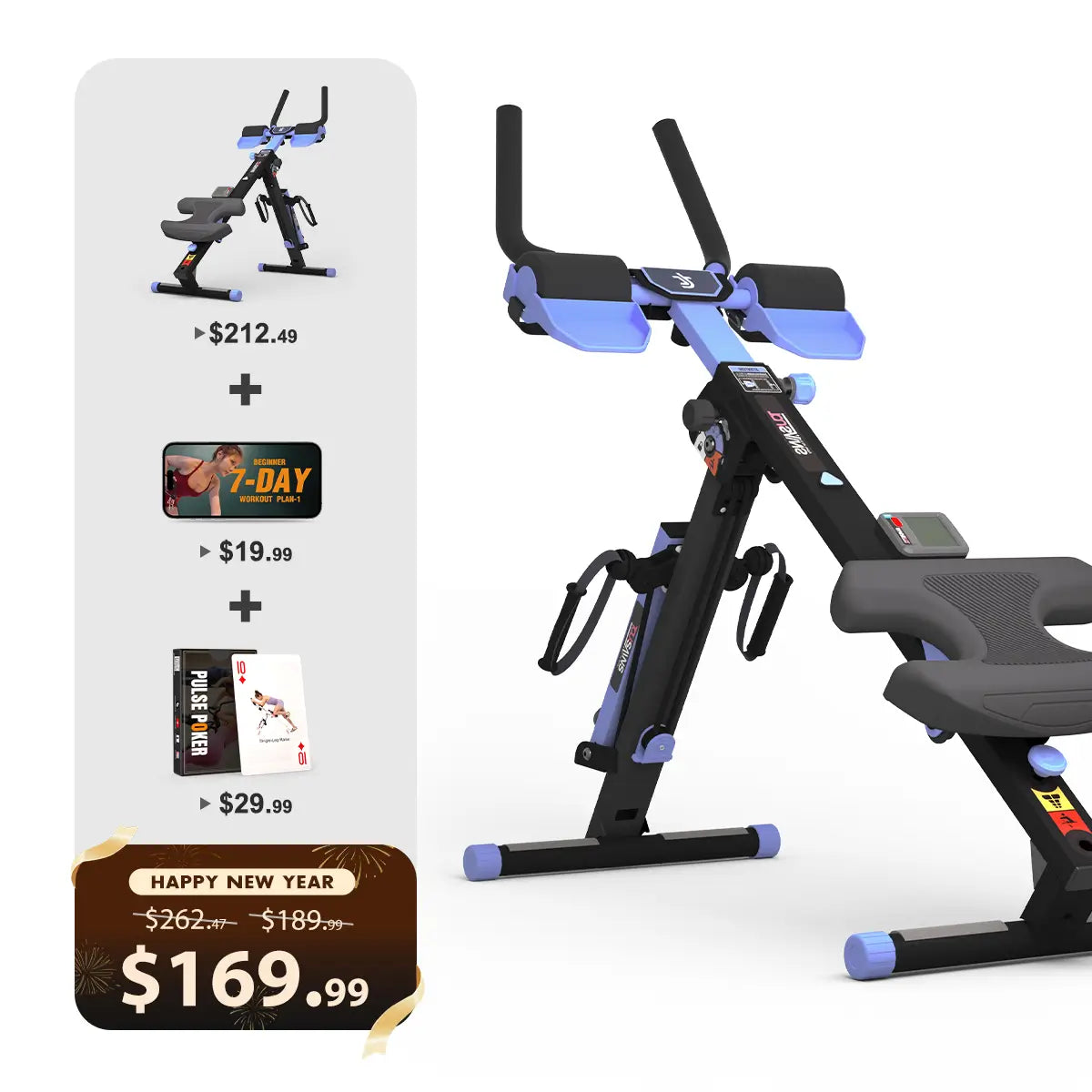 Tousains 3 in 1 Rowing Machine Compact for Home