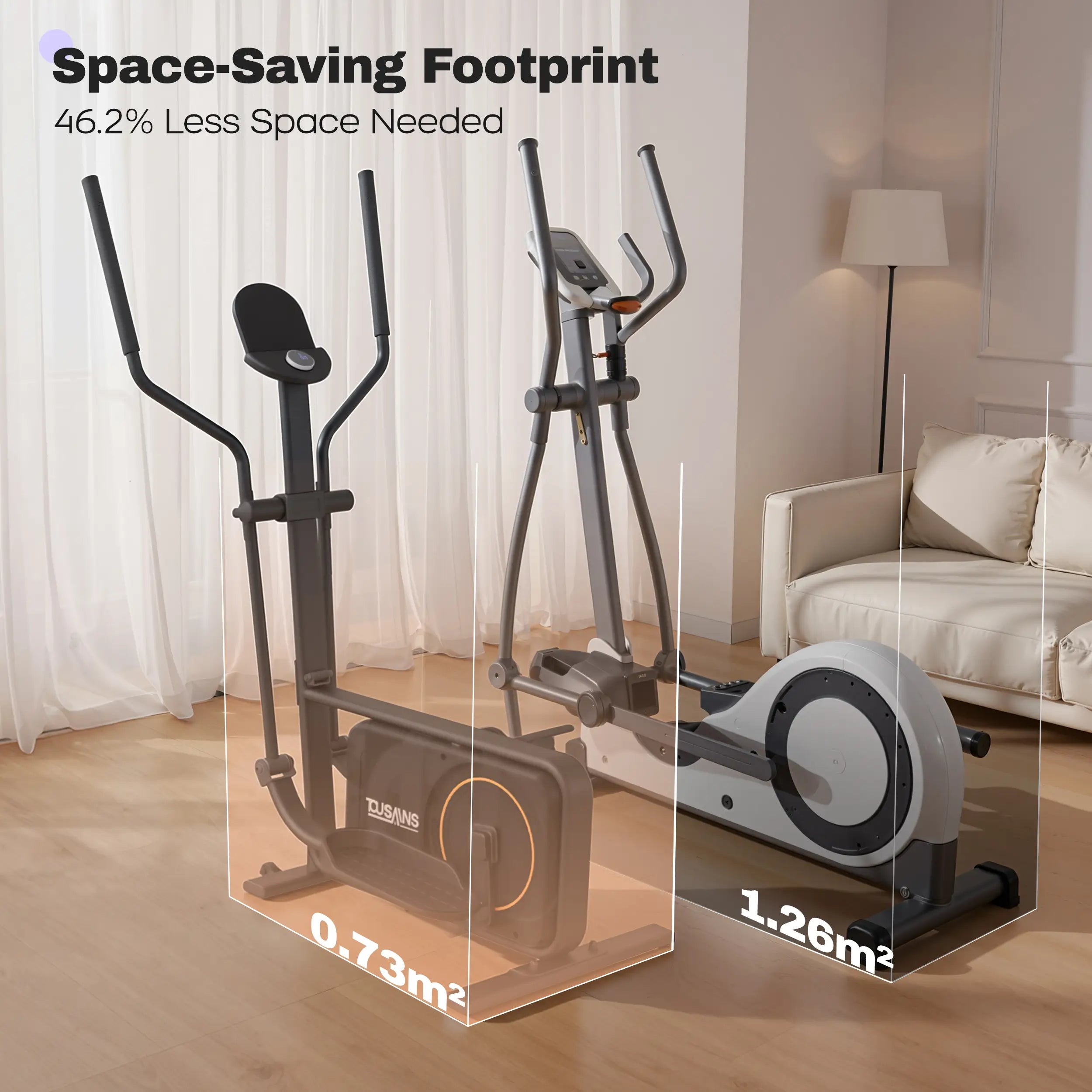 Tousains elliptical trainer ET3 compact design for home gym