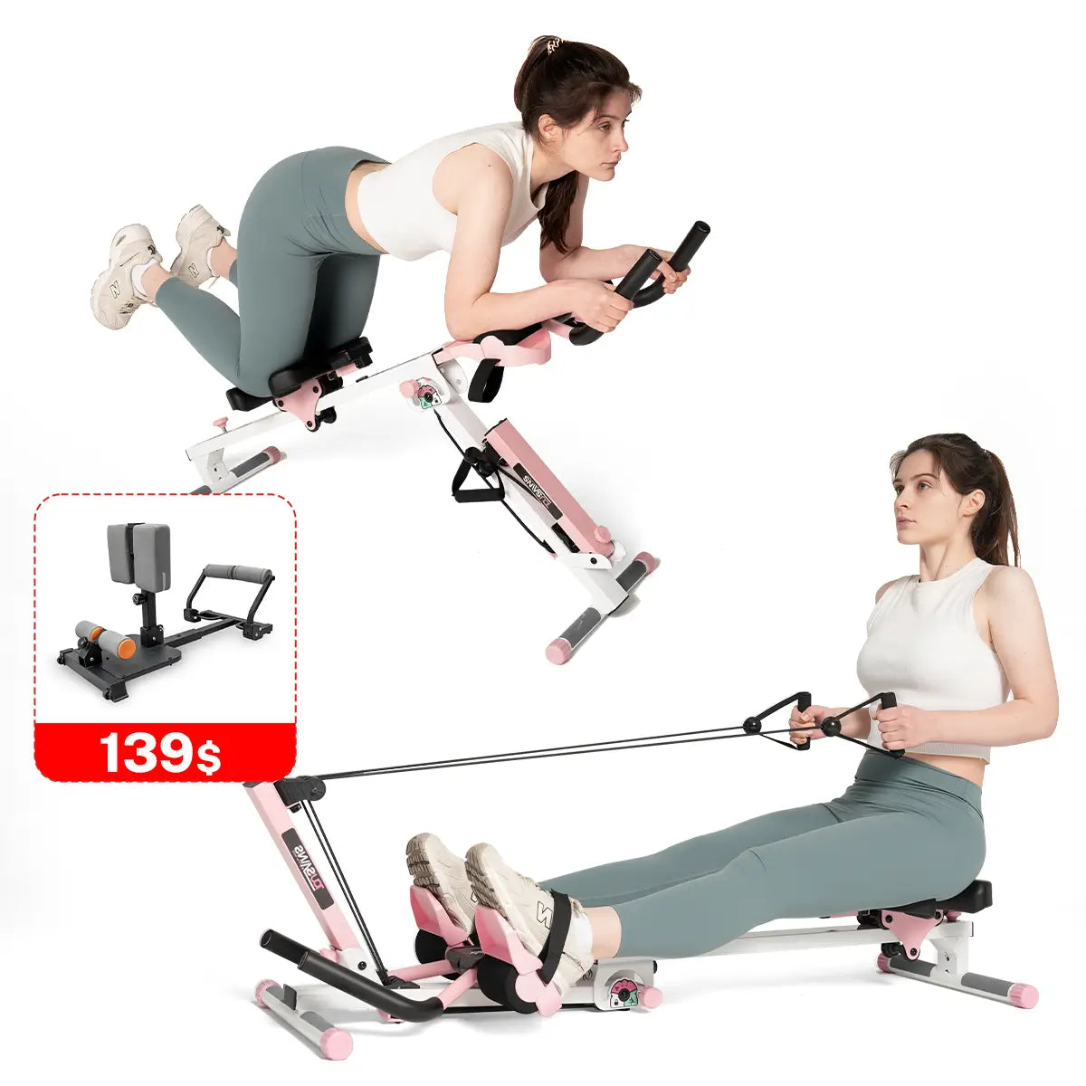 Tousains 3 in 1 Rowing Machine