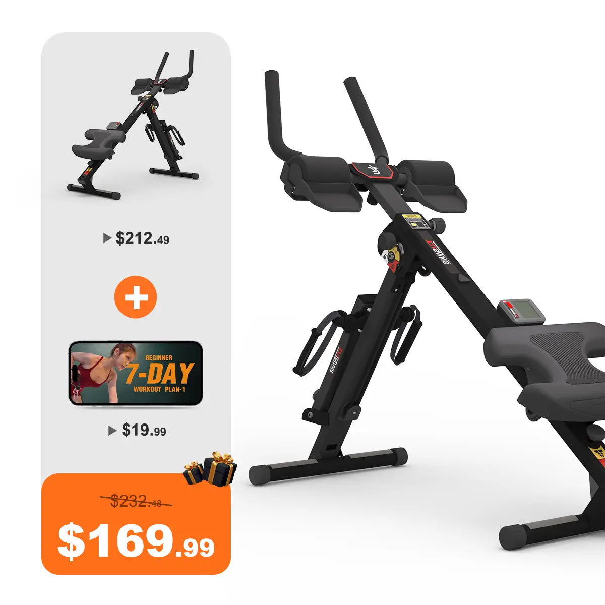 Tousains 3 in 1 Rowing Machine Compact for Home