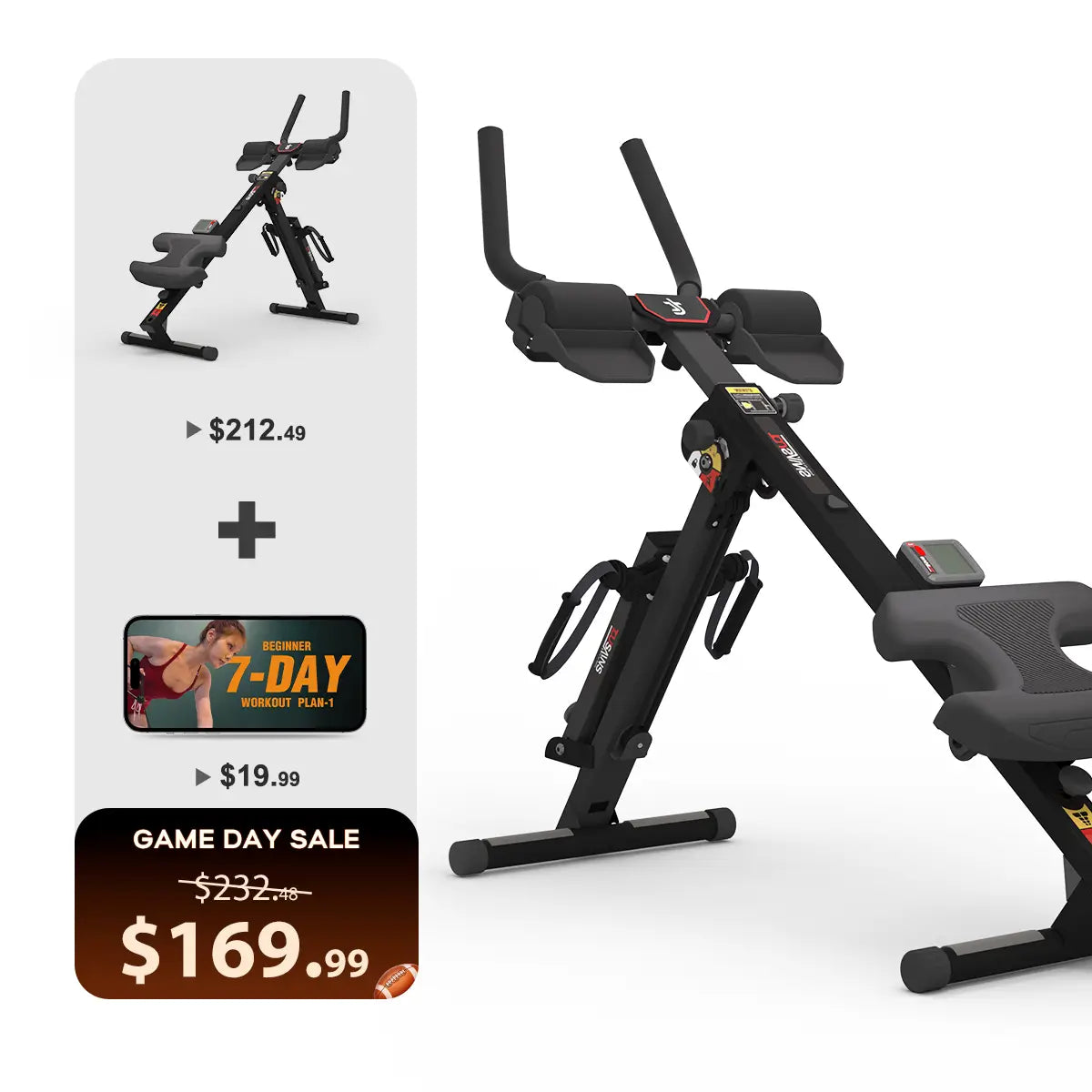 Tousains 3 in 1 Rowing Machine Compact for Home