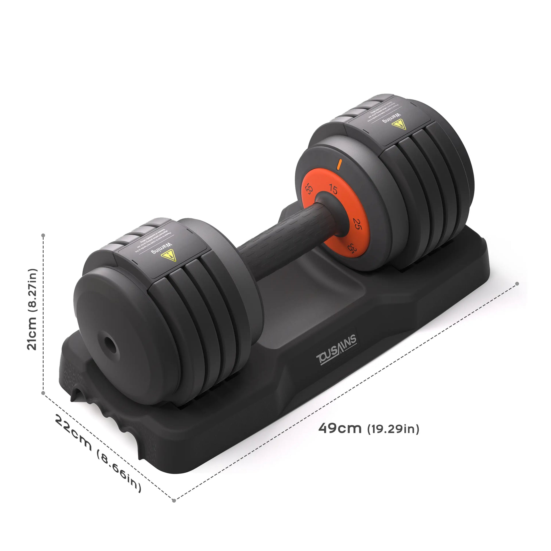 Adjustable Dumbbell MX55 15–55 Lbs | Tousains