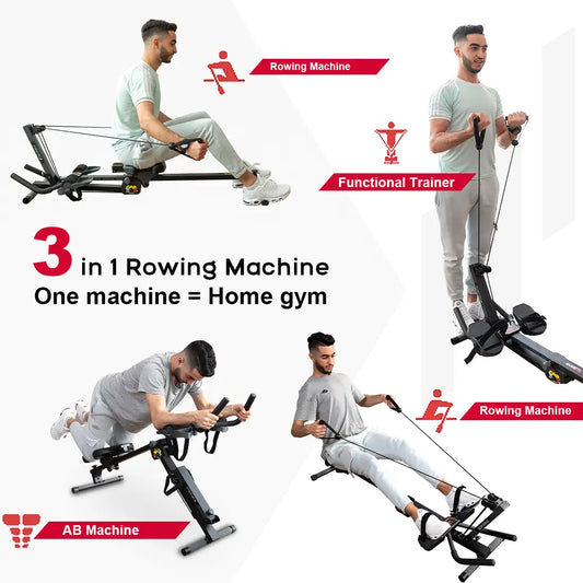 Tousains 3 in 1 rowing machine with three modes