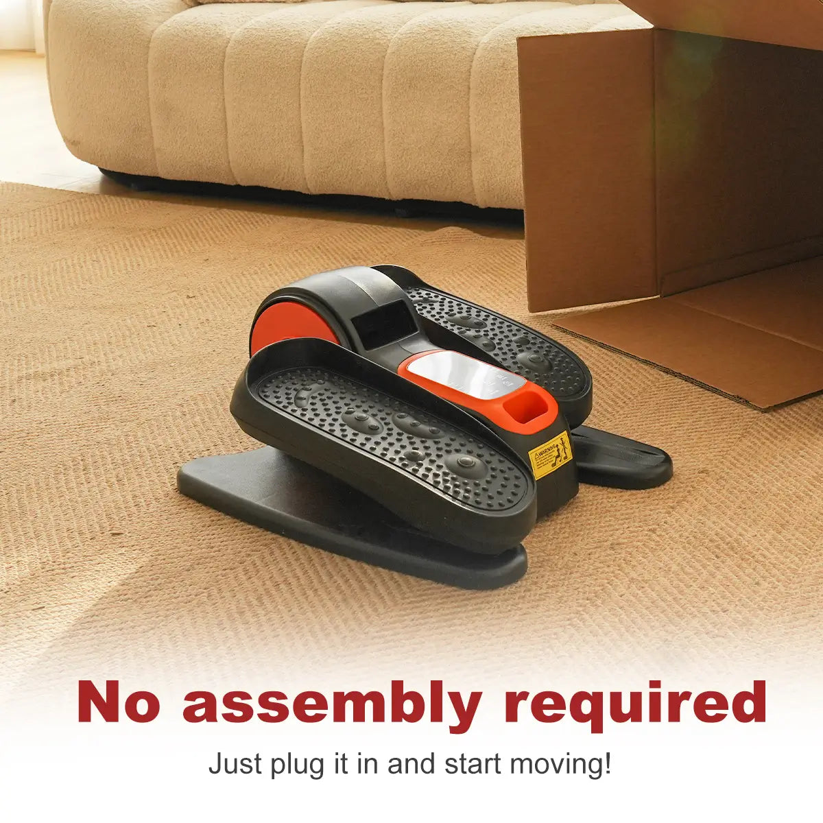 Tousains electric elliptical machine requires no assembly