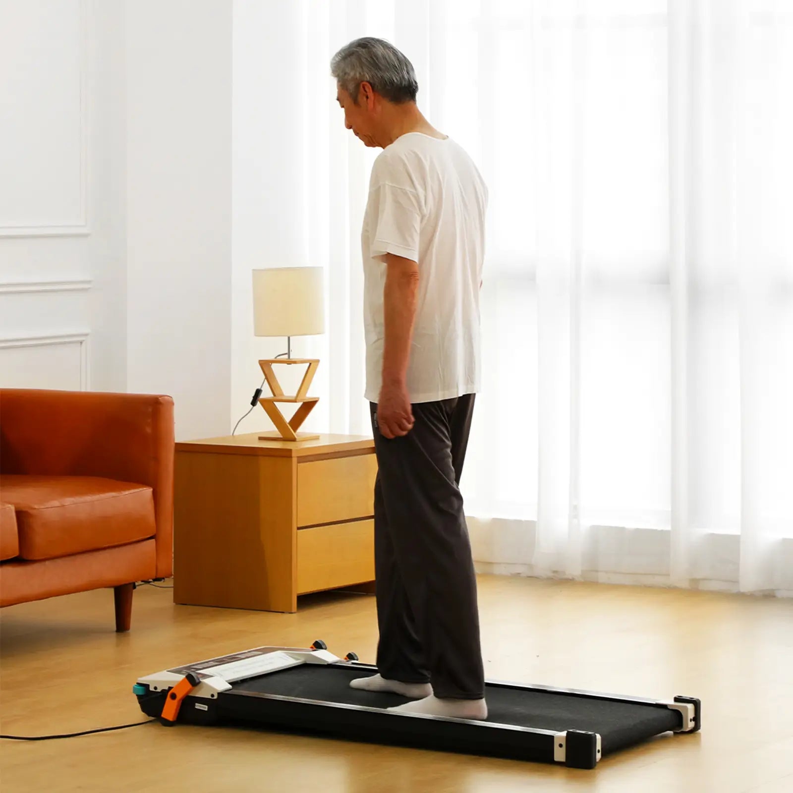 Tousains small treadmill for home is friendly for seniors