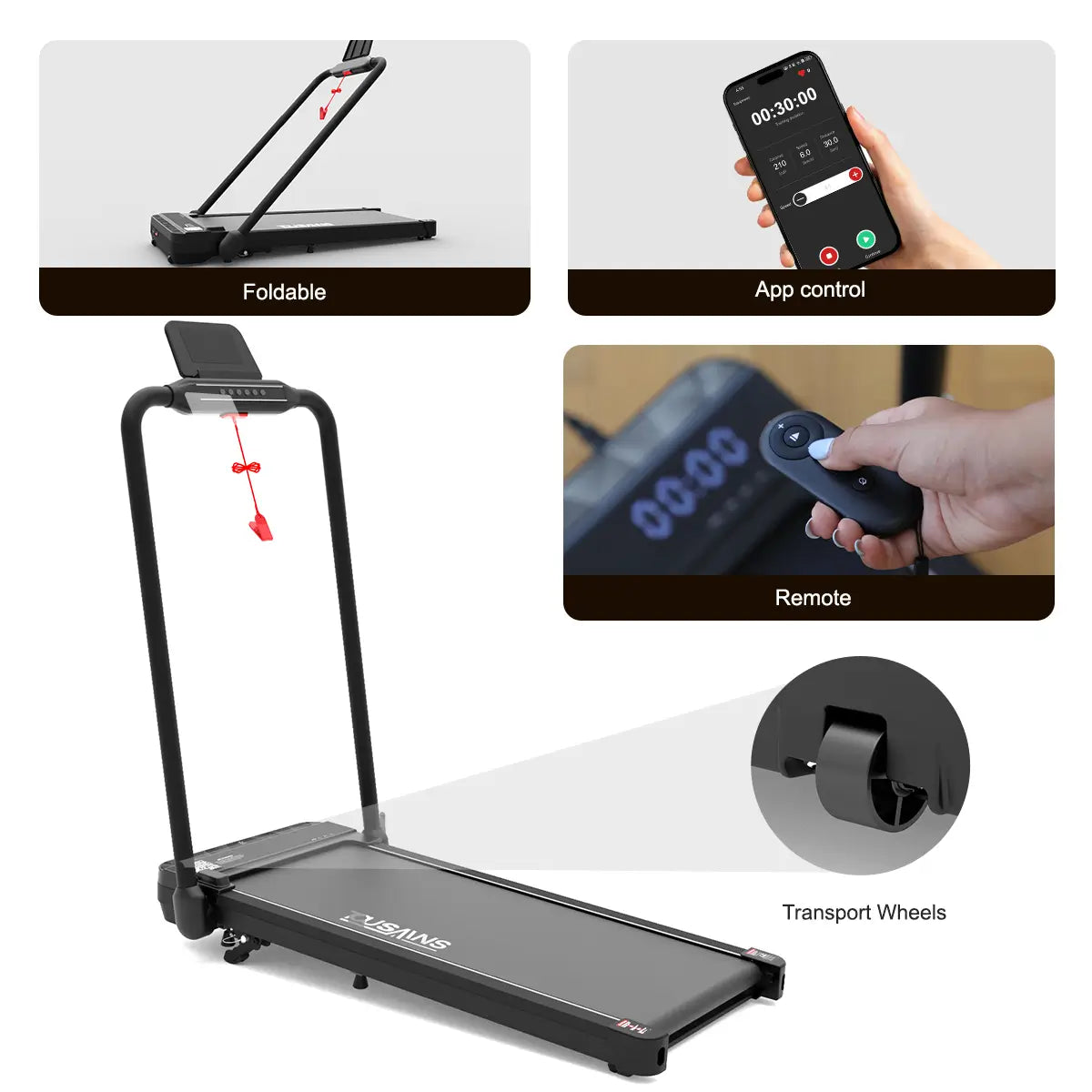Features of Tousains foldable treadmill with incline FIT-7s 