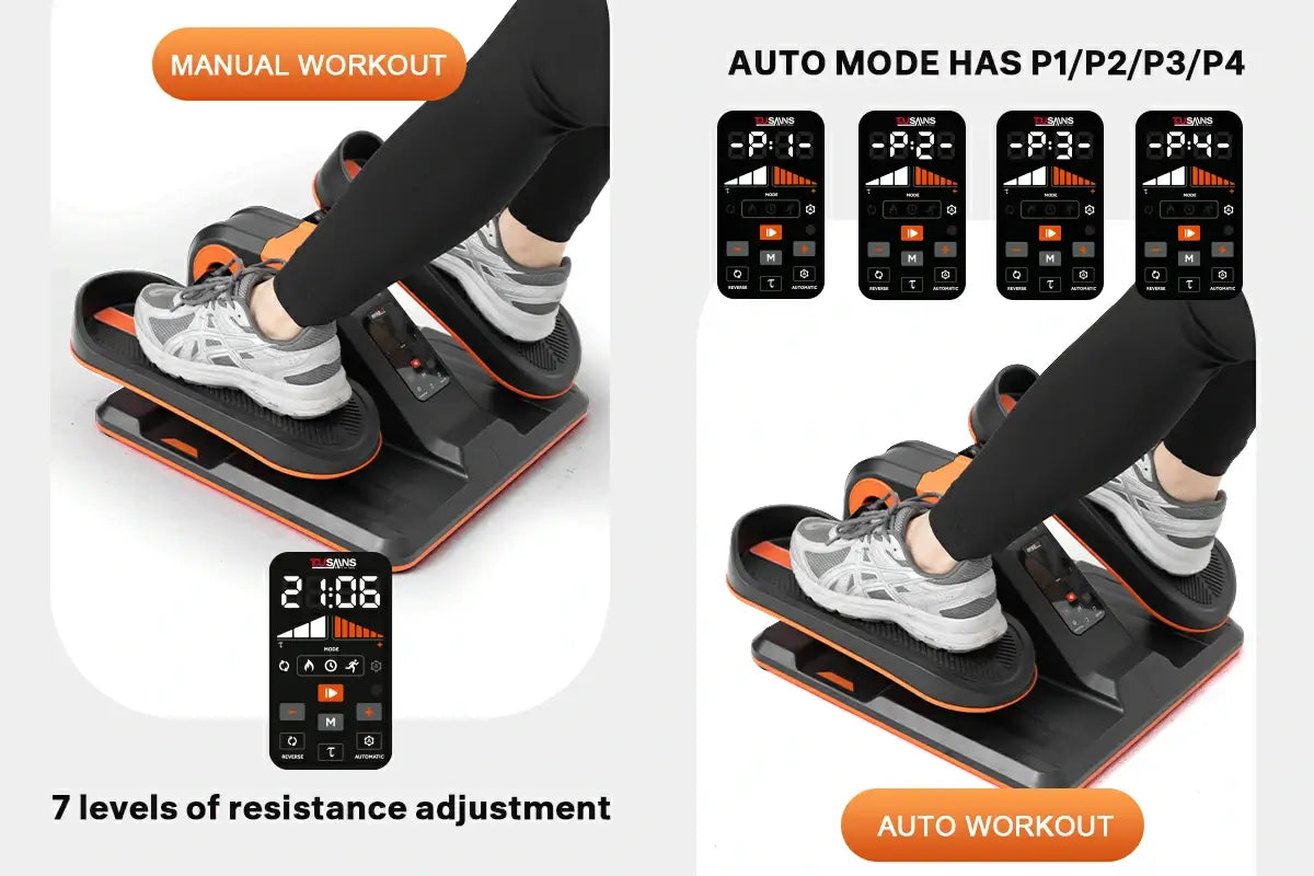 Tousains mini ellitical machine with two exercise modes