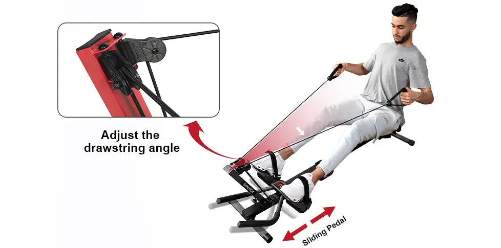 Tousians 3 in 1 rowing machine that fits for different body shapes and height