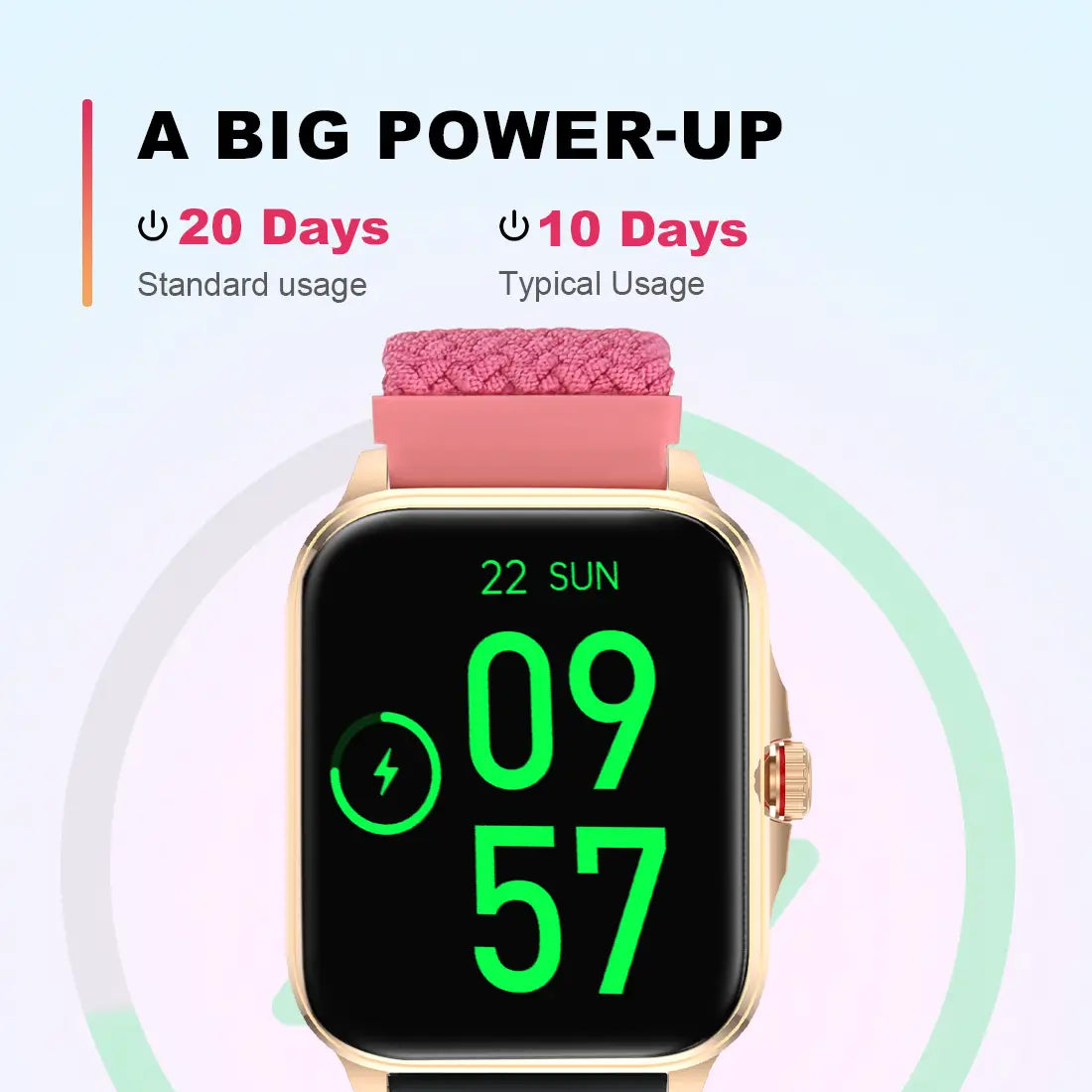 Tousains smartwatch P1 allows usage for at least 10 days