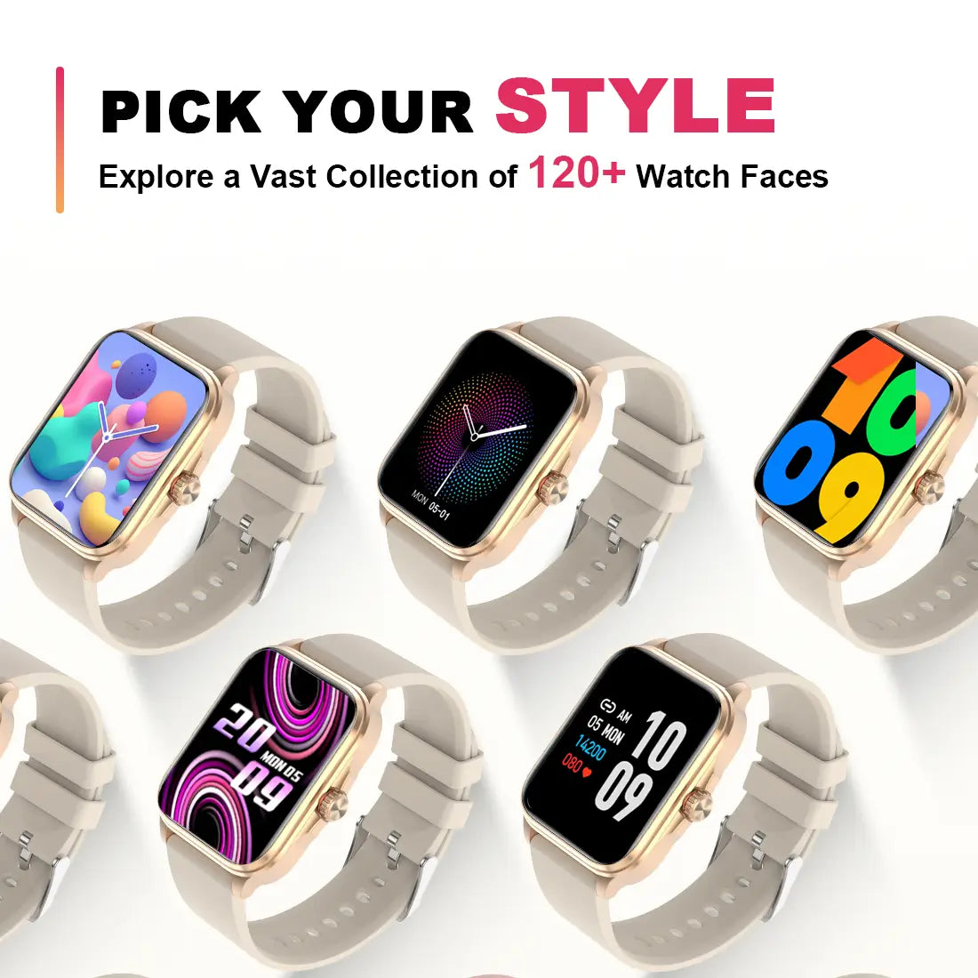 Tousains smartwatch P1 with various styles