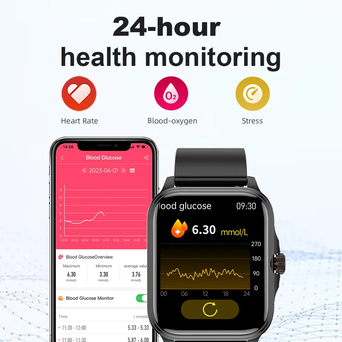 Tousains smartwatch P1 with monitoring 