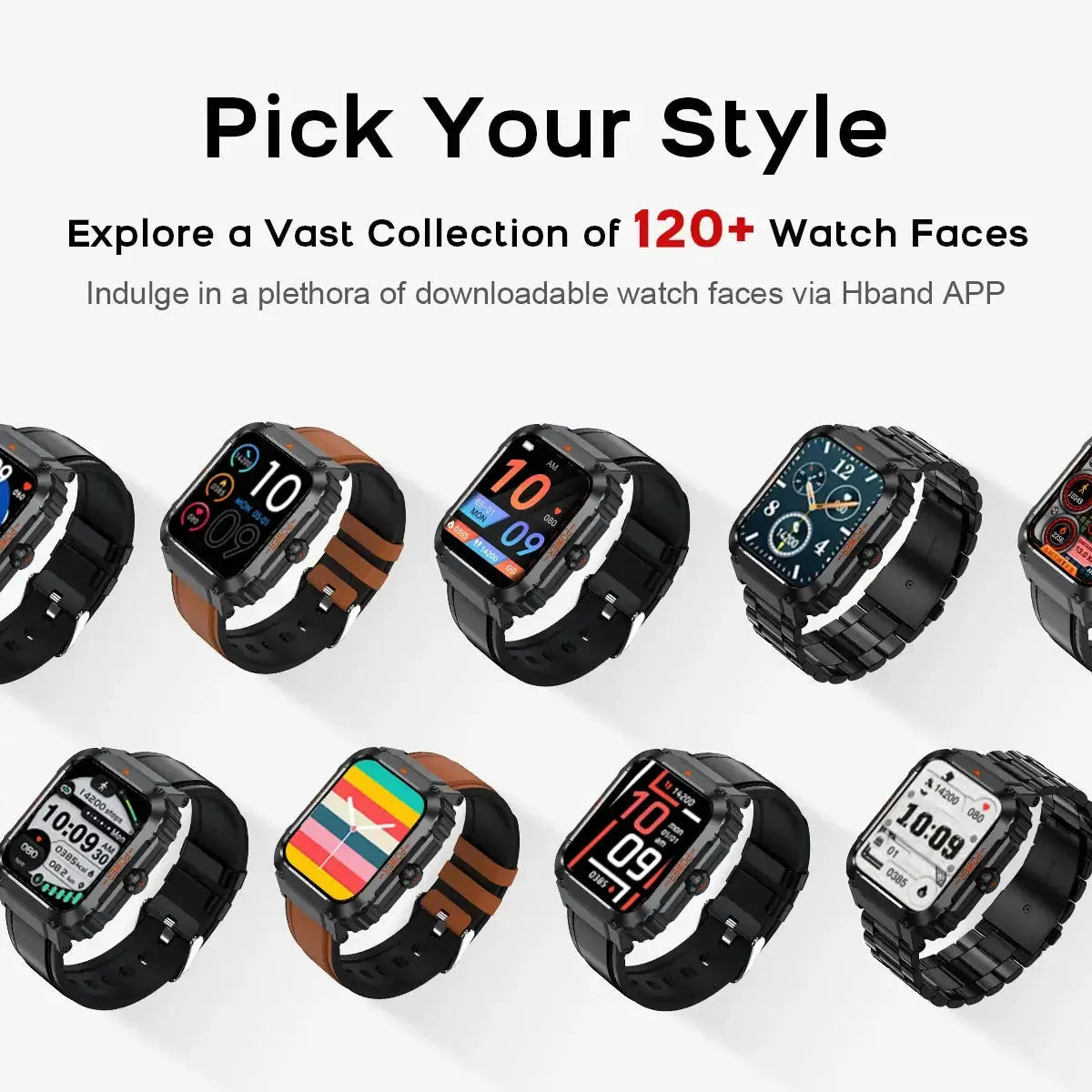 Tousains smartwatch S1 with 120+ watch faces
