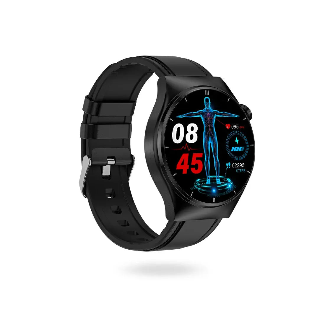 Tousains smartwatch H1 with black leather strap