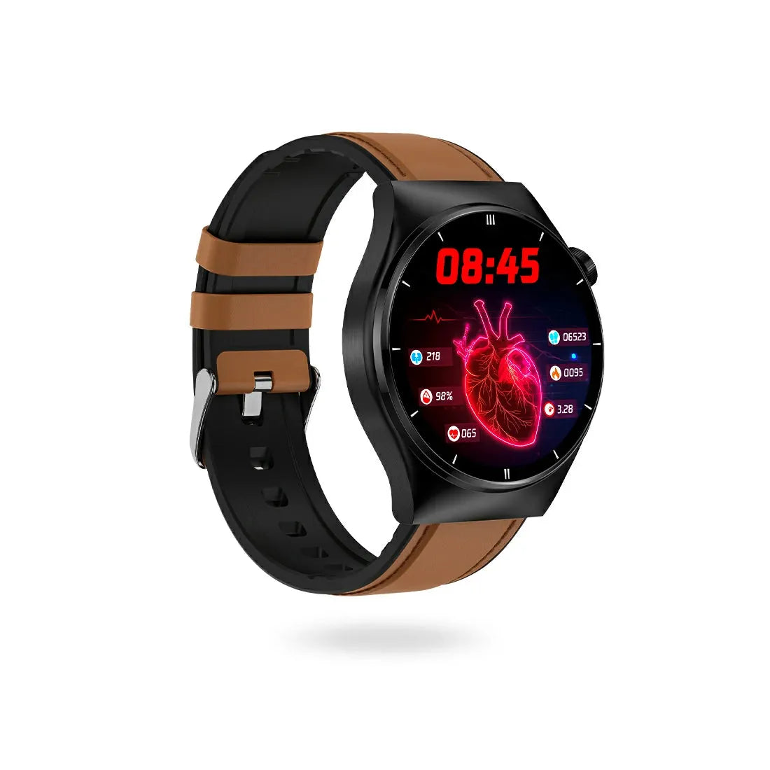 Tousains smartwatch H1 with brown leather strap