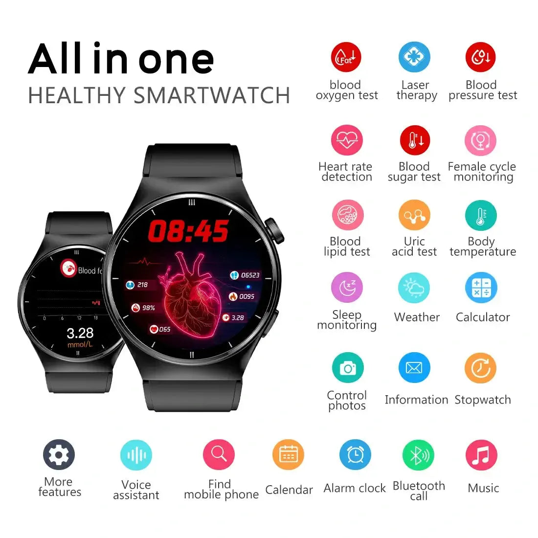 Tousains smartwatch H1 with all functions