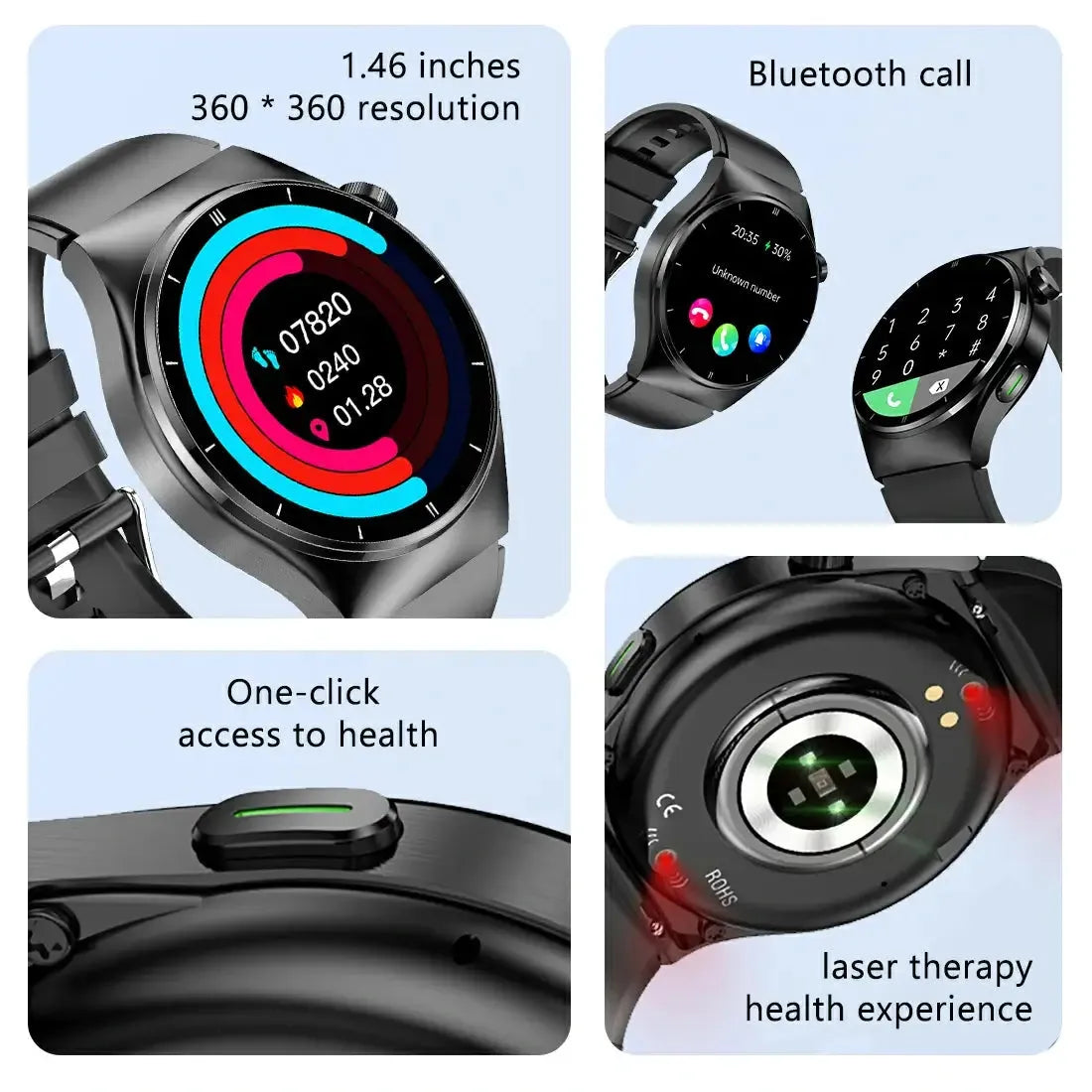 Tousains smartwatch H1 with warm deatils