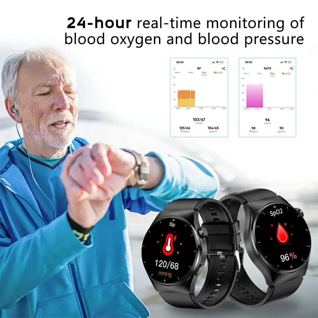 Tousains smartwatch H1 with health monitor
