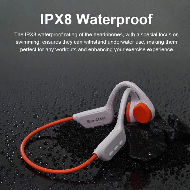 Tousains bone conduction headphones with ip68 waterproof