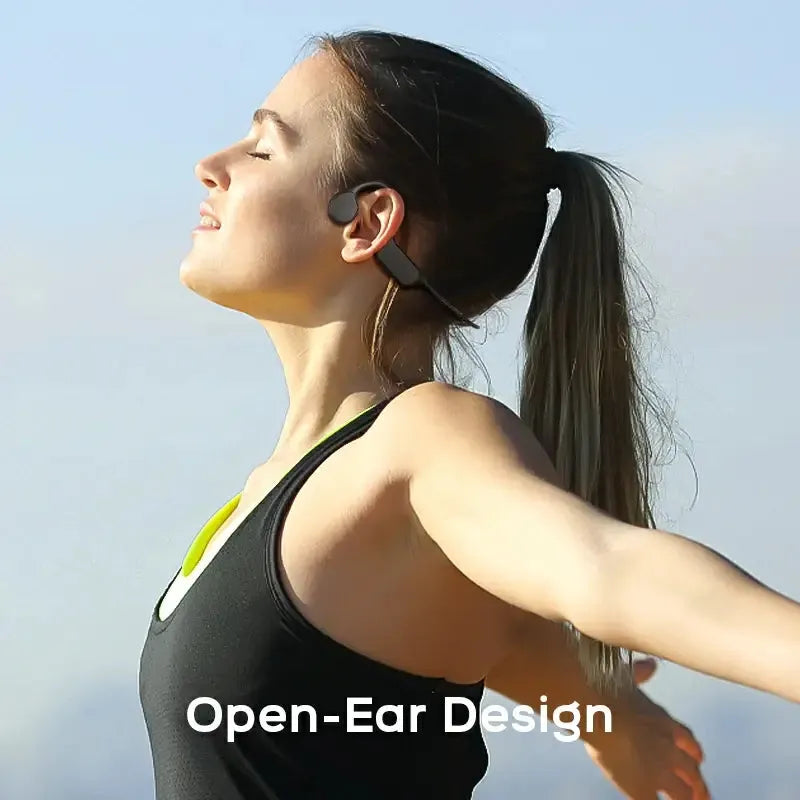 Tousains bone conduction headphones with open ear design