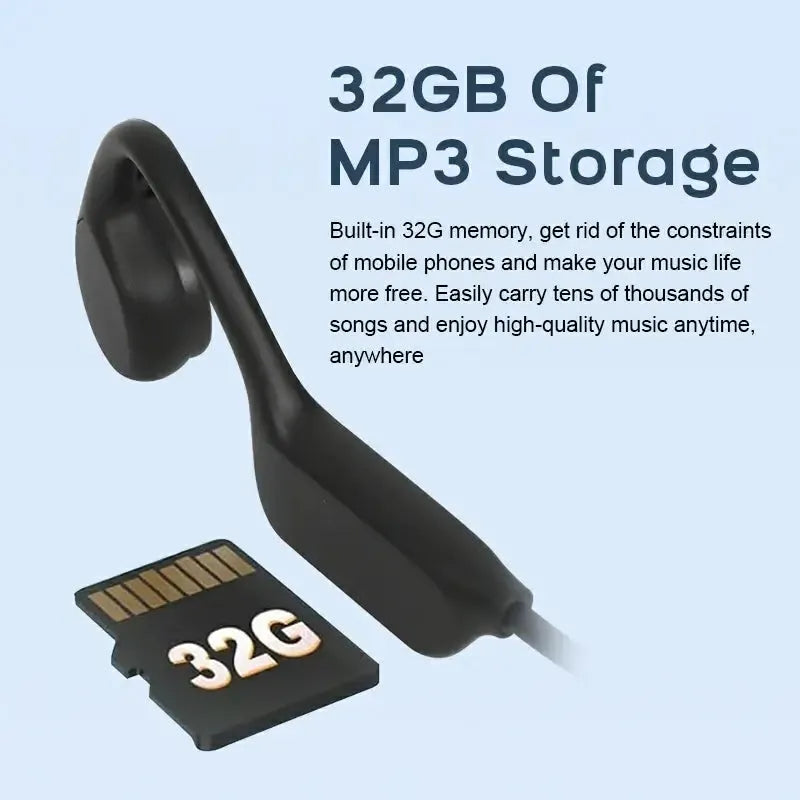 Tousains bone conduction headphones with 32GB storage