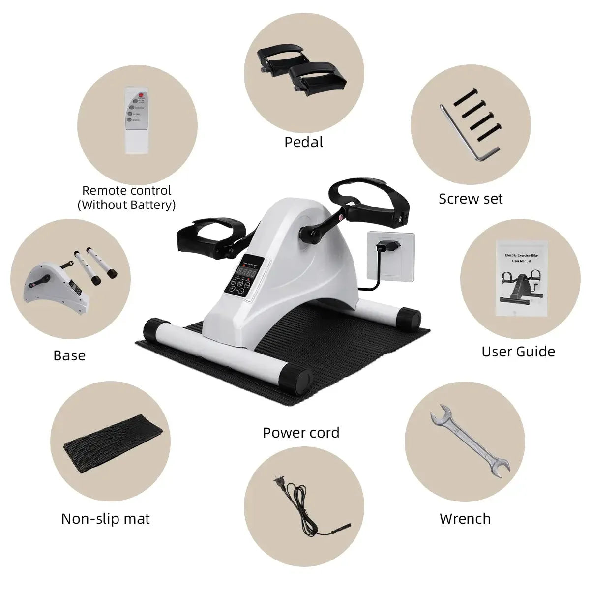 Tousains mini electric exercise bike in the box
